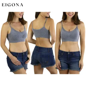 3-Pack: Women's Padded Essential Lounging Bralettes