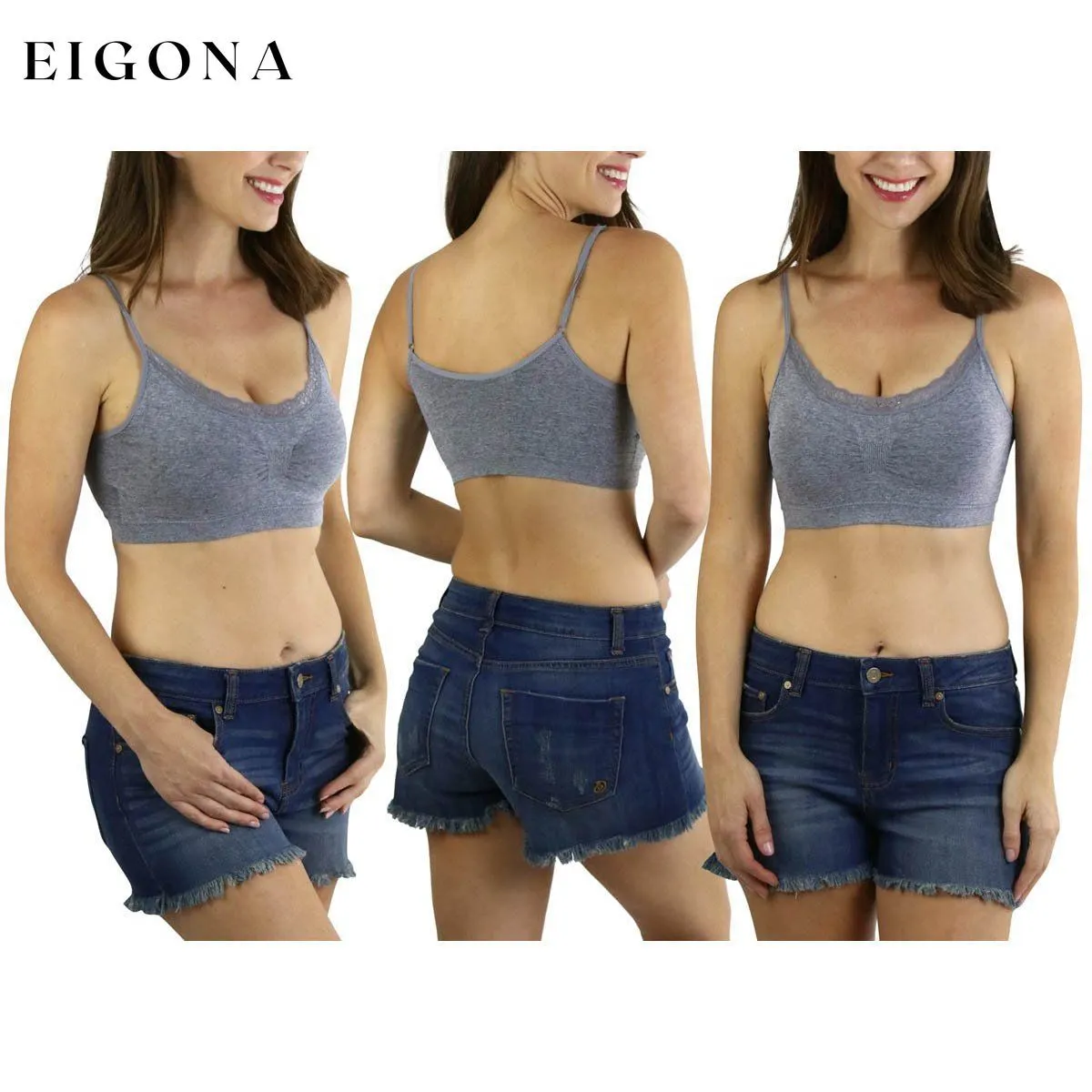 3-Pack: Women's Padded Essential Lounging Bralettes