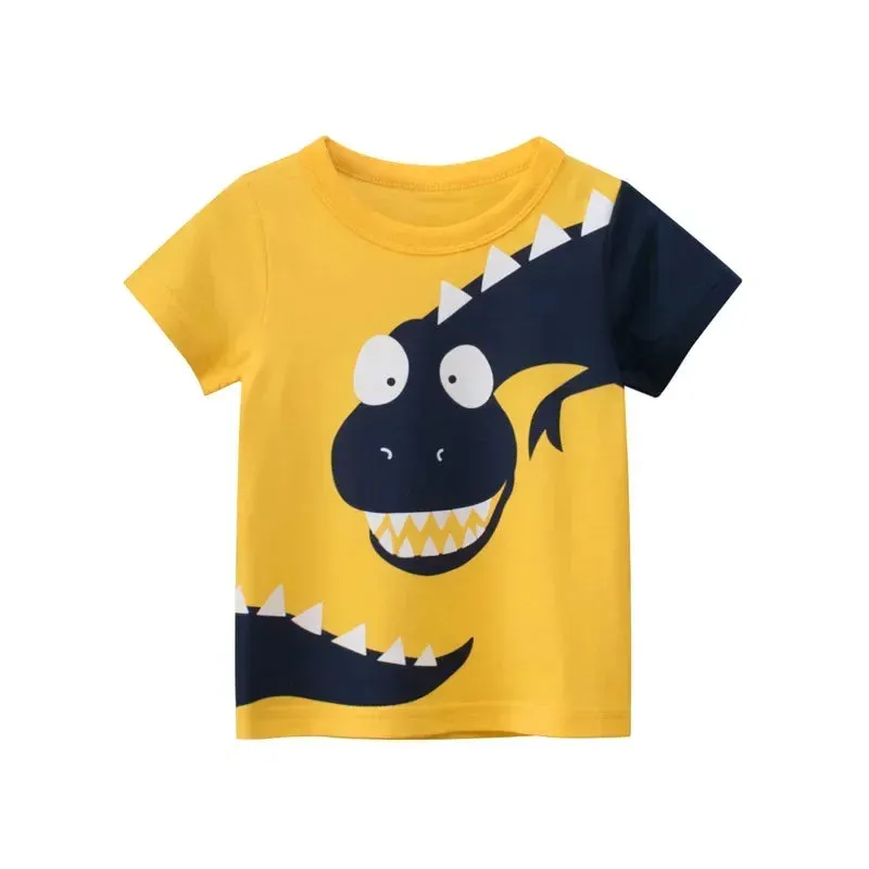3D Cartoon Animal T-Shirt for Kids  Fun Summer Wear
