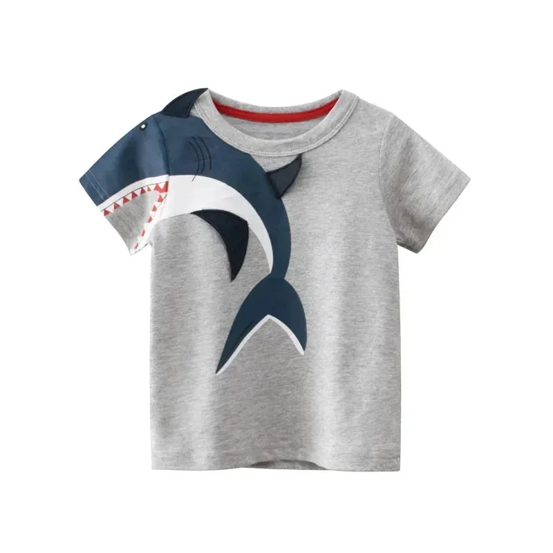 3D Cartoon Animal T-Shirt for Kids  Fun Summer Wear
