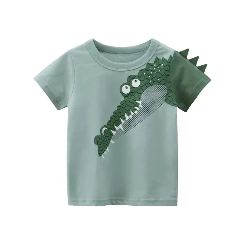 3D Cartoon Animal T-Shirt for Kids  Fun Summer Wear