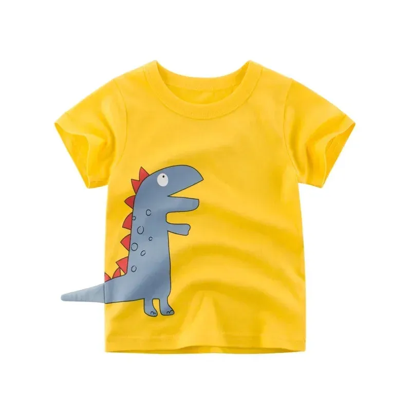 3D Cartoon Animal T-Shirt for Kids  Fun Summer Wear