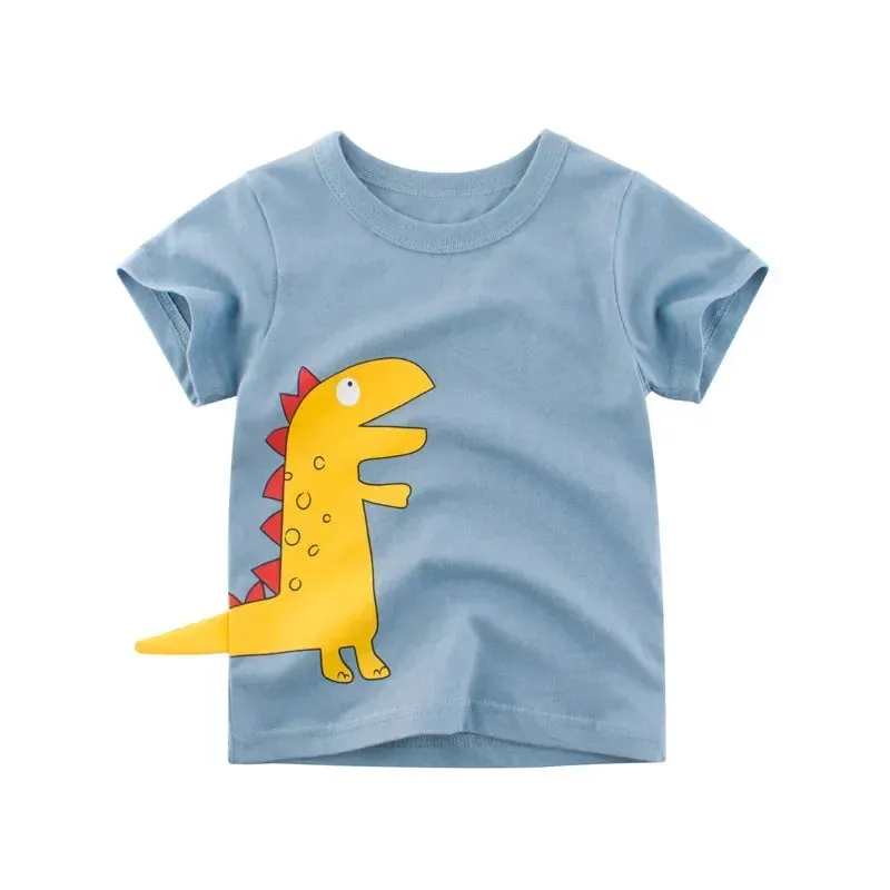 3D Cartoon Animal T-Shirt for Kids  Fun Summer Wear