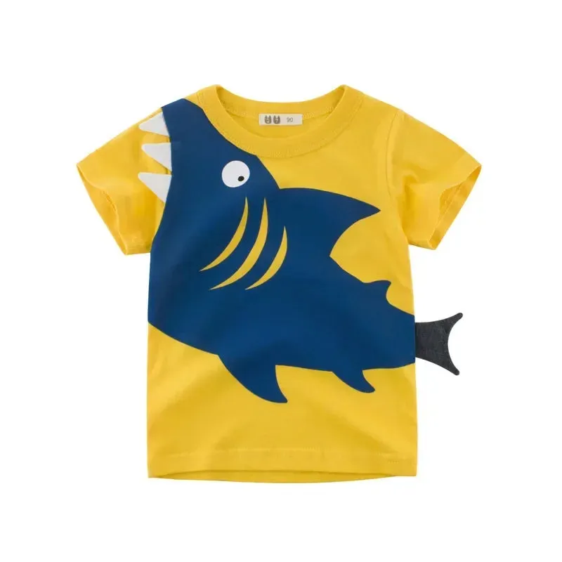 3D Cartoon Animal T-Shirt for Kids  Fun Summer Wear