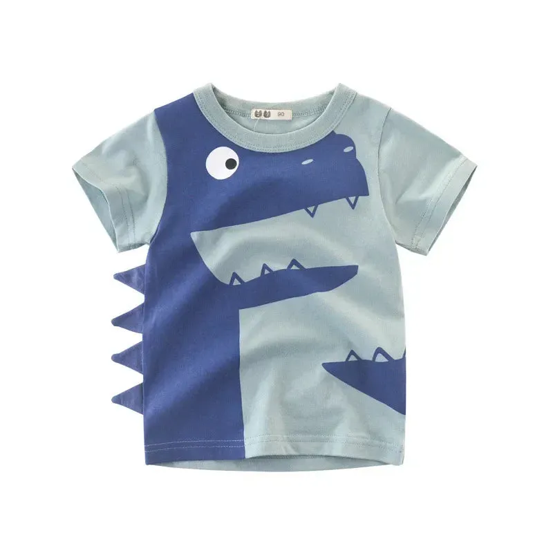 3D Cartoon Animal T-Shirt for Kids  Fun Summer Wear