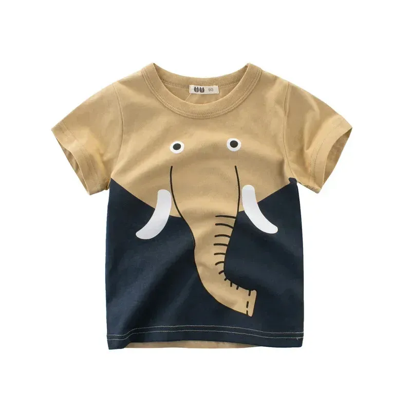 3D Cartoon Animal T-Shirt for Kids  Fun Summer Wear