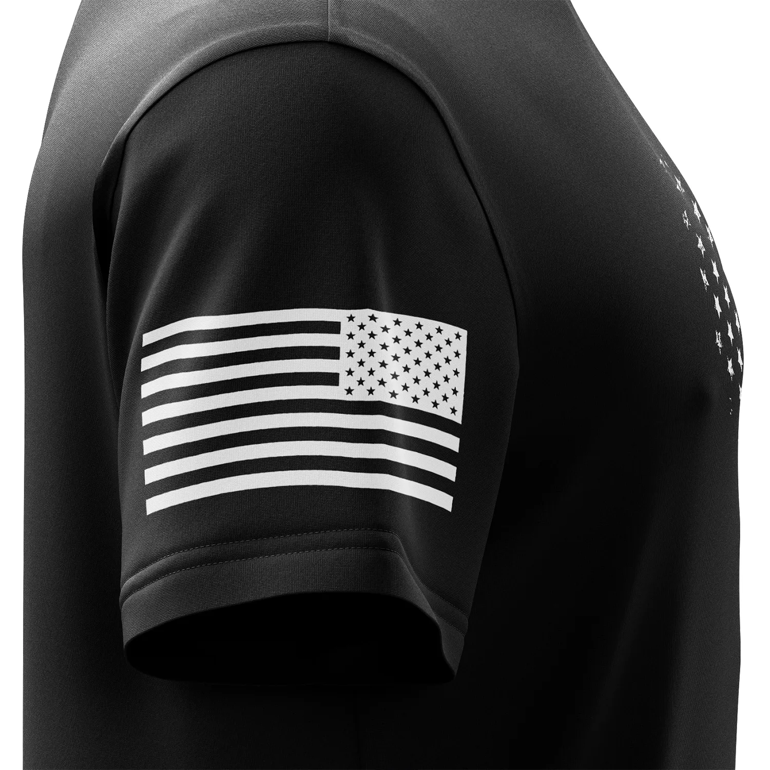 American Flag Thin Blue Line Short Sleeve Shirt