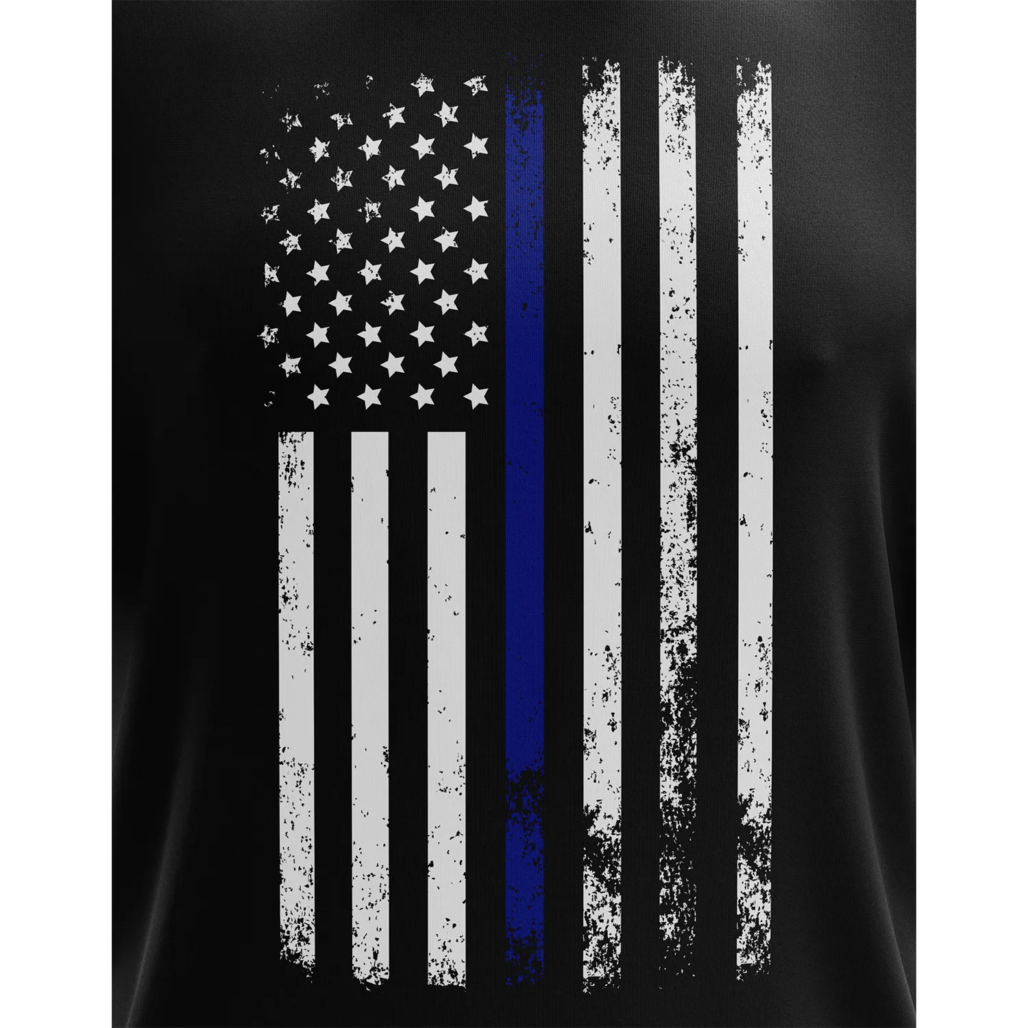 American Flag Thin Blue Line Short Sleeve Shirt