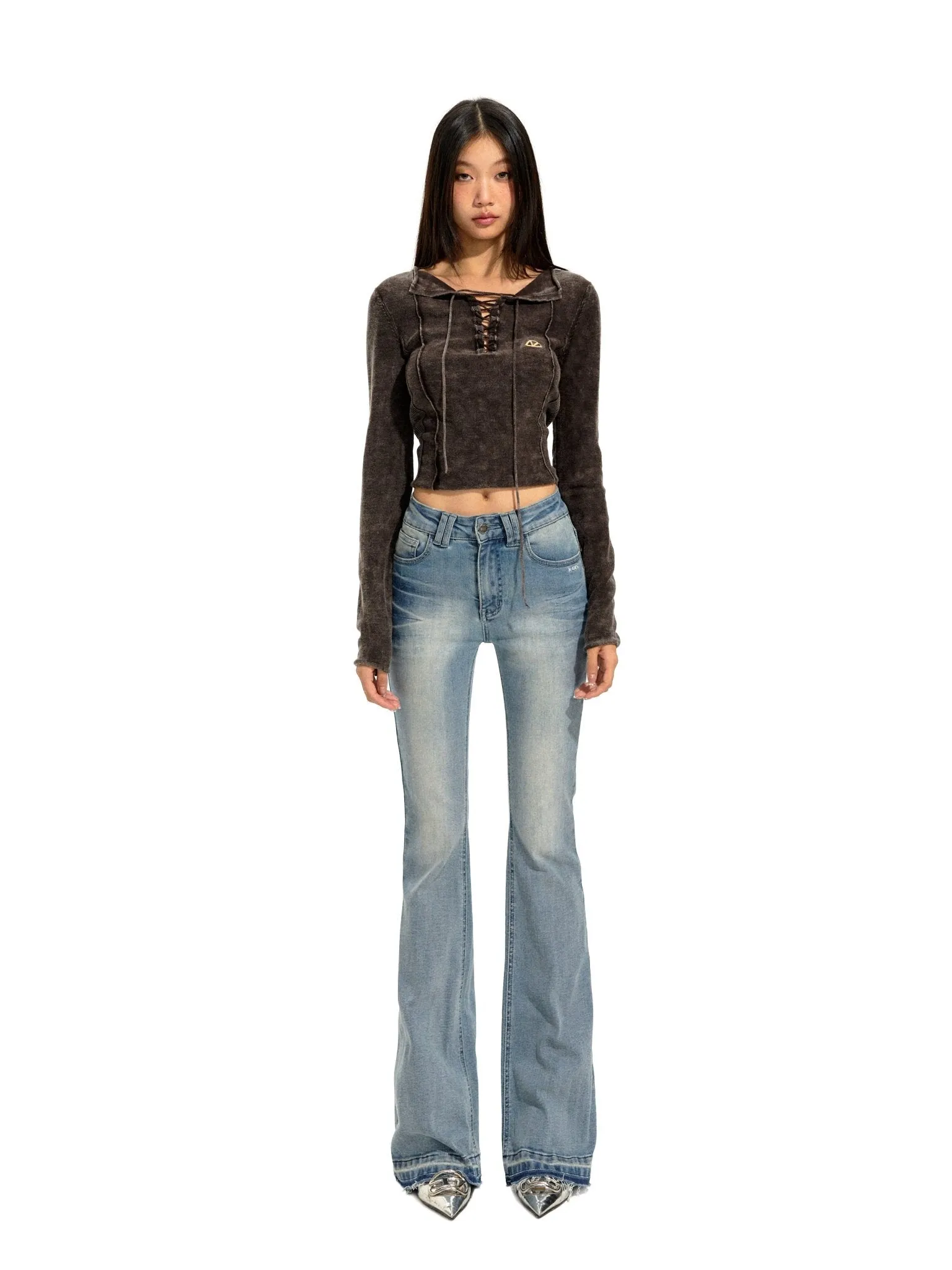 Brown Ocean Waves Knitwear