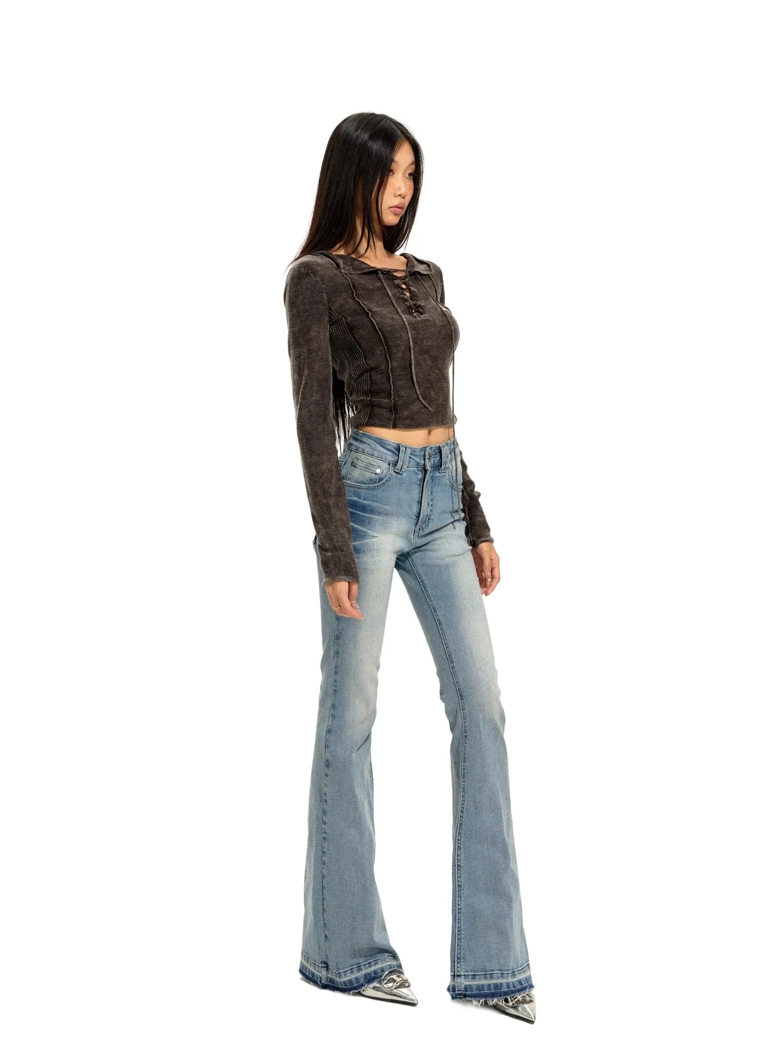 Brown Ocean Waves Knitwear