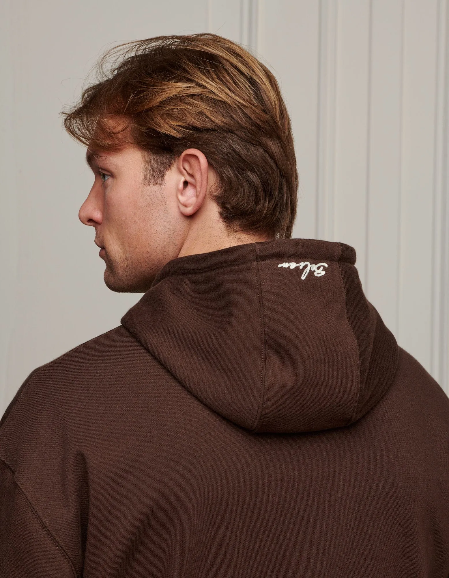 Brown Oversized Zip Through Hoodie
