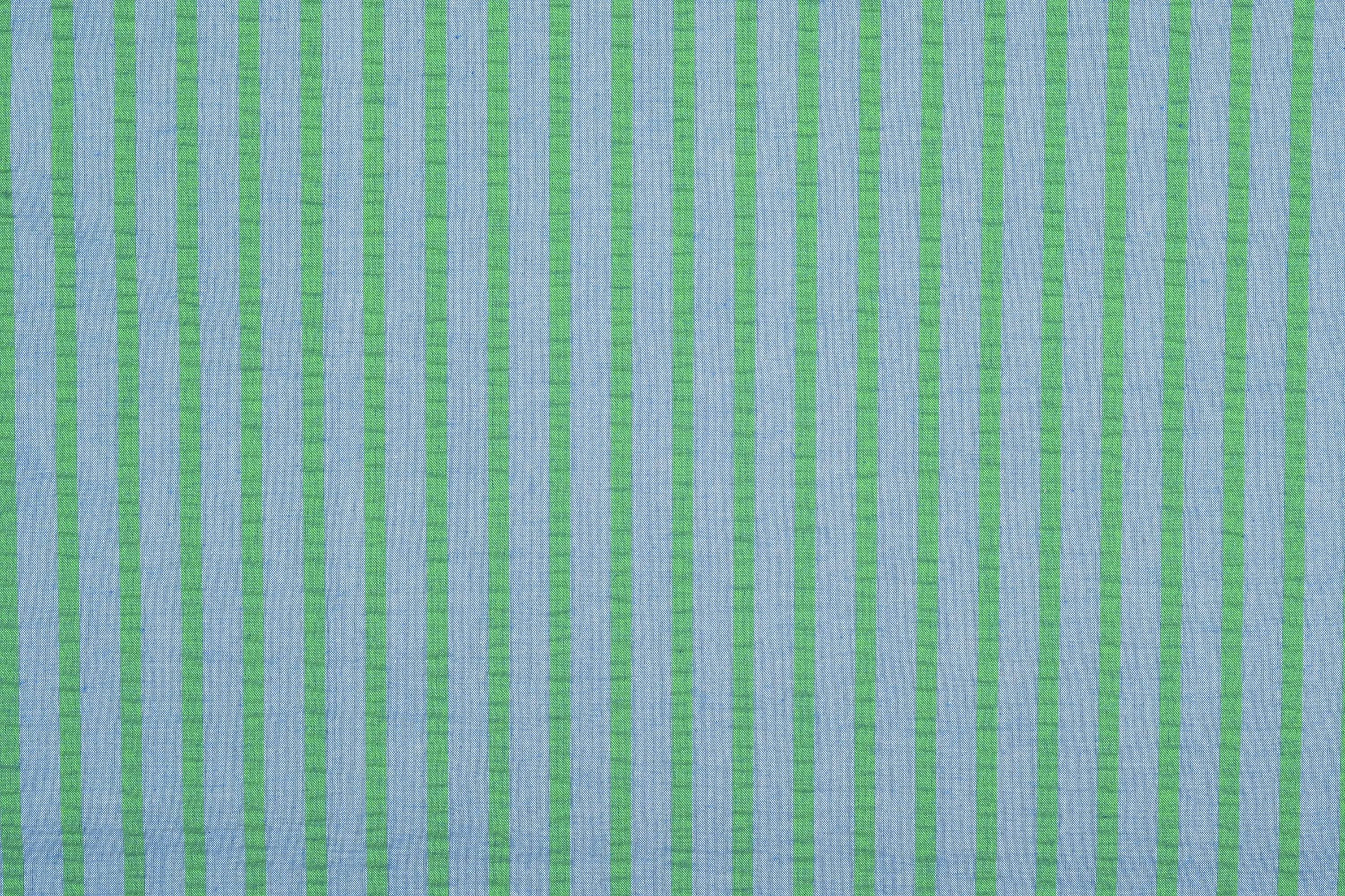 Cotton Blue Green Seersucker Shirt