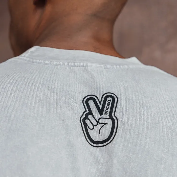 Deuce College Font Tee | Ice Grey/Black