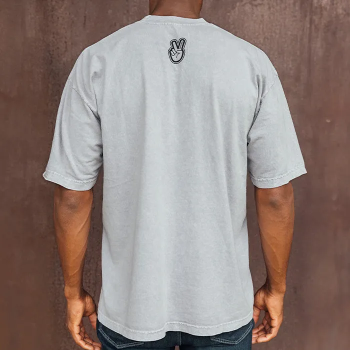Deuce College Font Tee | Ice Grey/Black