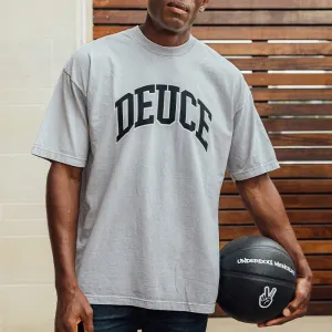 Deuce College Font Tee | Ice Grey/Black