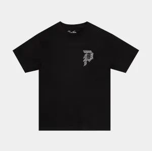 Dice Rhinestone Mens Short Sleeve Shirt (Black/Grey)