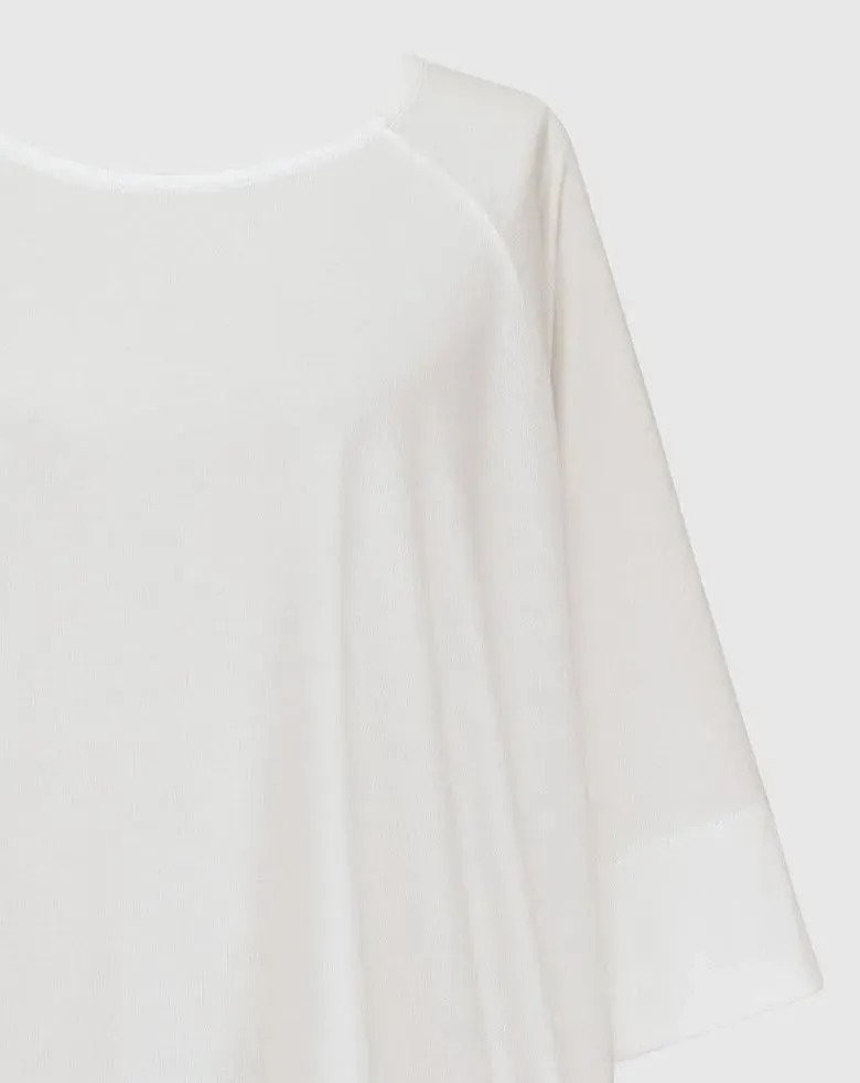 Essential Favorite Cupro Blouson Top, White