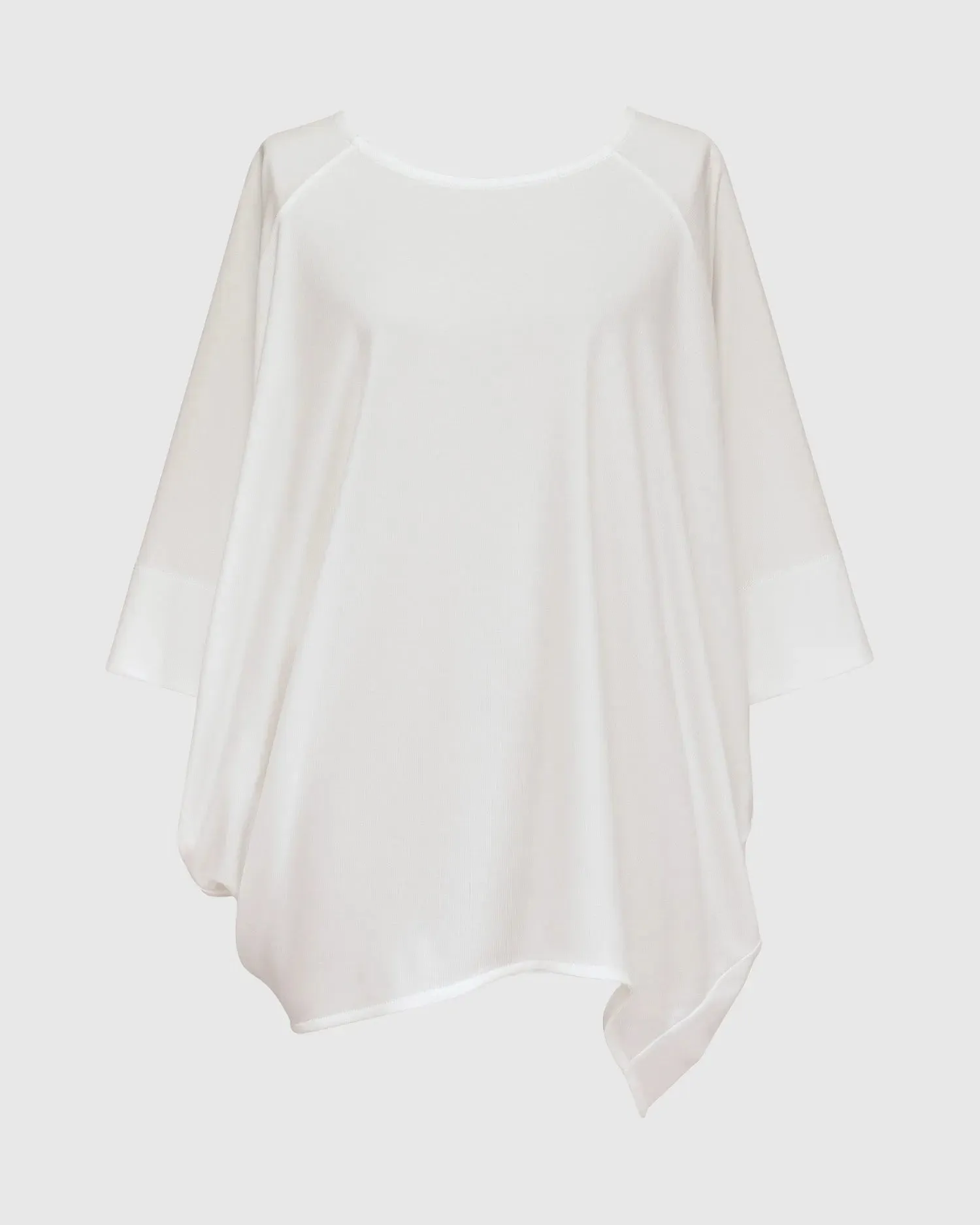 Essential Favorite Cupro Blouson Top, White