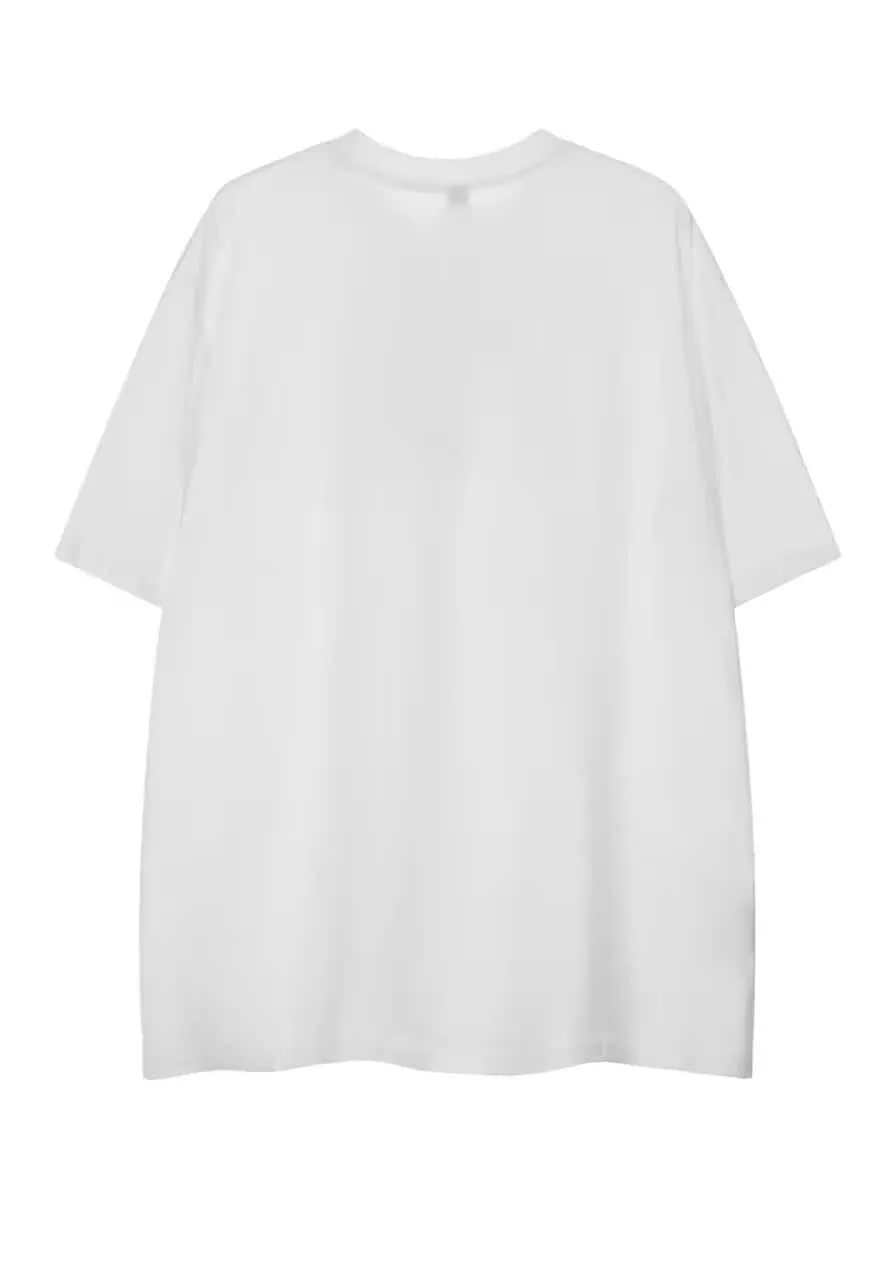 Food print t-shirt Japanese tee Korean graffiti retro top