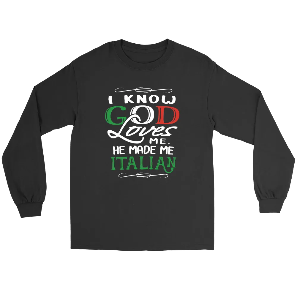 God Made Me Italian Shirt