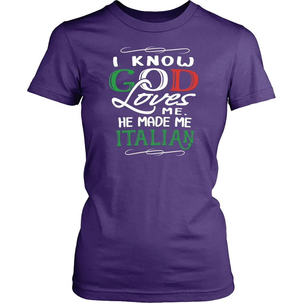 God Made Me Italian Shirt