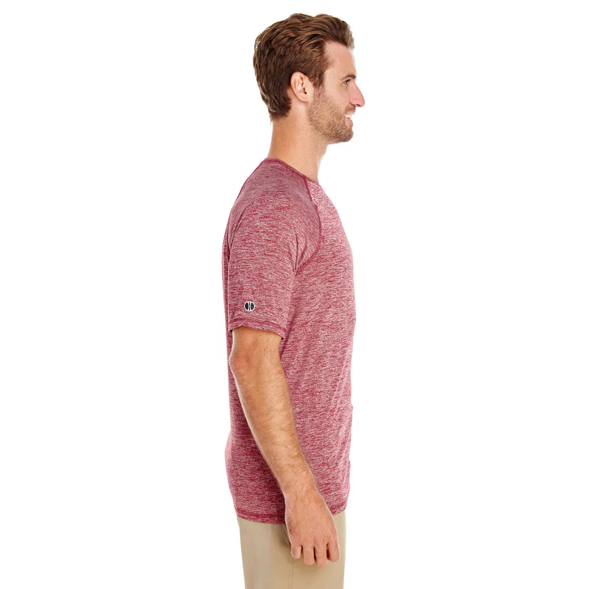 Holloway Men's Cardinal Heather Electrify 2.0 Short-Sleeve