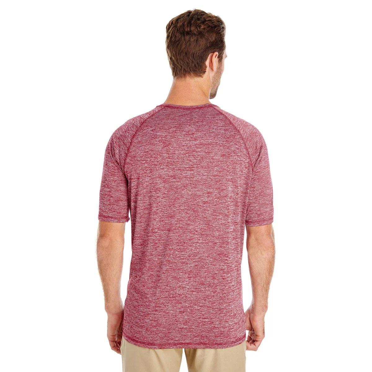 Holloway Men's Cardinal Heather Electrify 2.0 Short-Sleeve