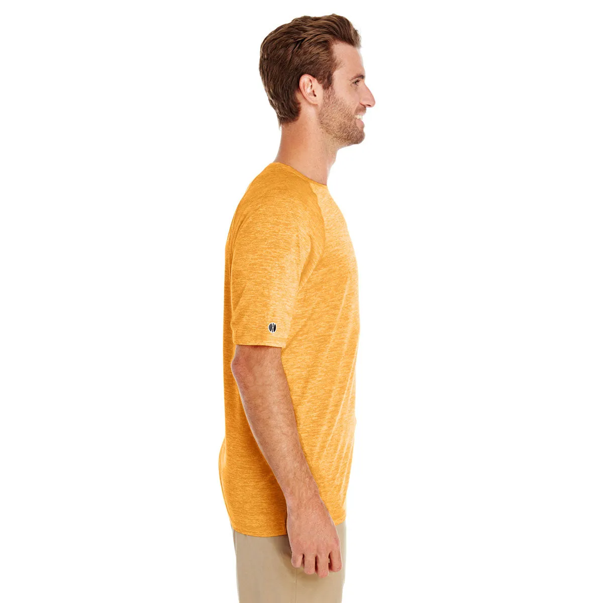 Holloway Men's Light Gold Heather Electrify 2.0 Short-Sleeve