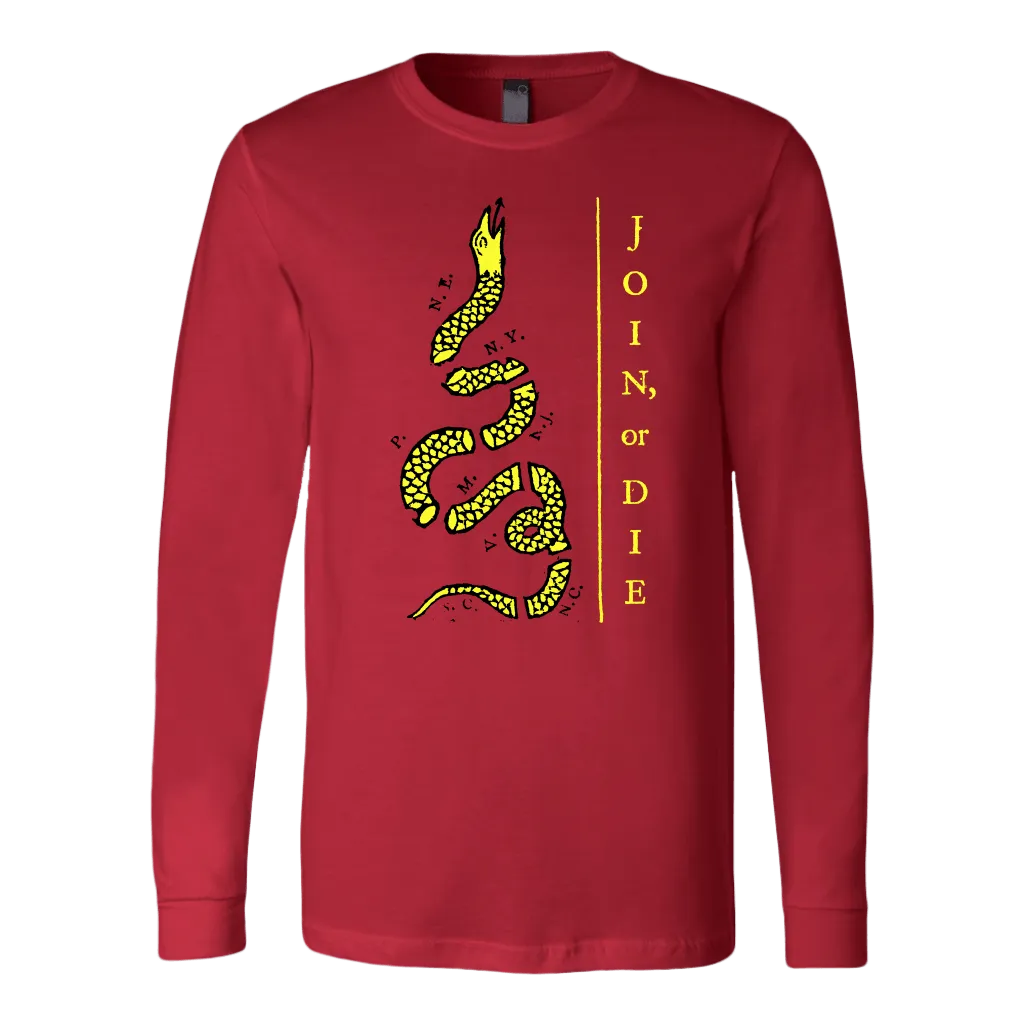 Join Or Die Yellow Snake Long Sleeve Tee