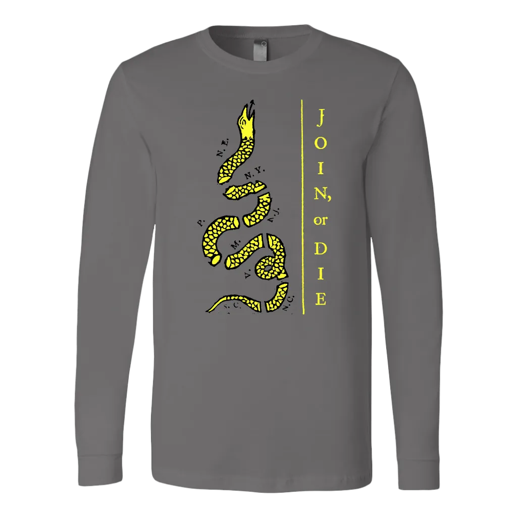 Join Or Die Yellow Snake Long Sleeve Tee