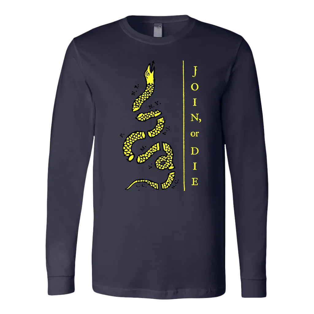 Join Or Die Yellow Snake Long Sleeve Tee