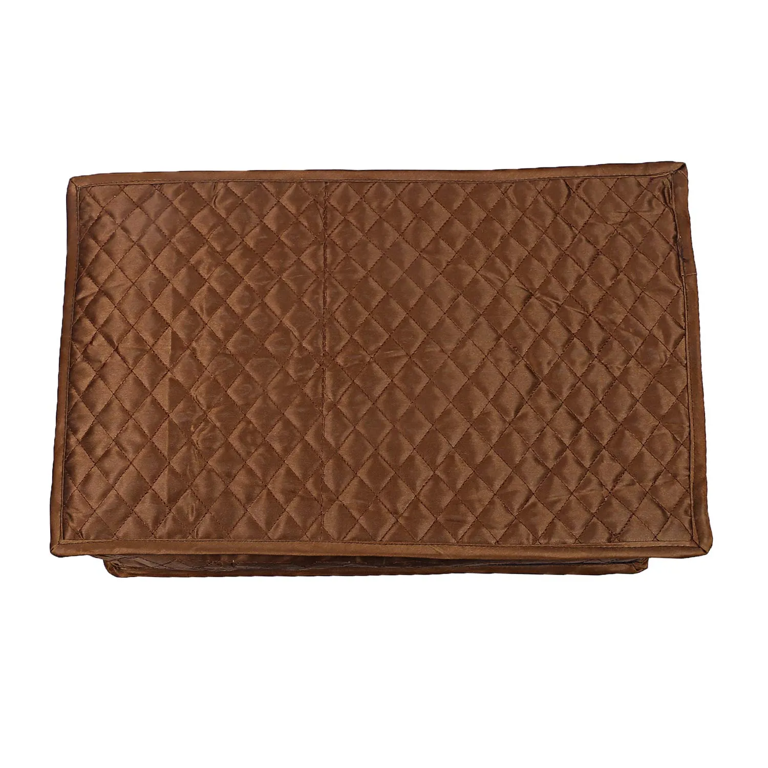 Kuber Industries 3 Layered Quilted Satin 2 Pieces Shirt Cover (Brown & Purple) -CTKTC24644