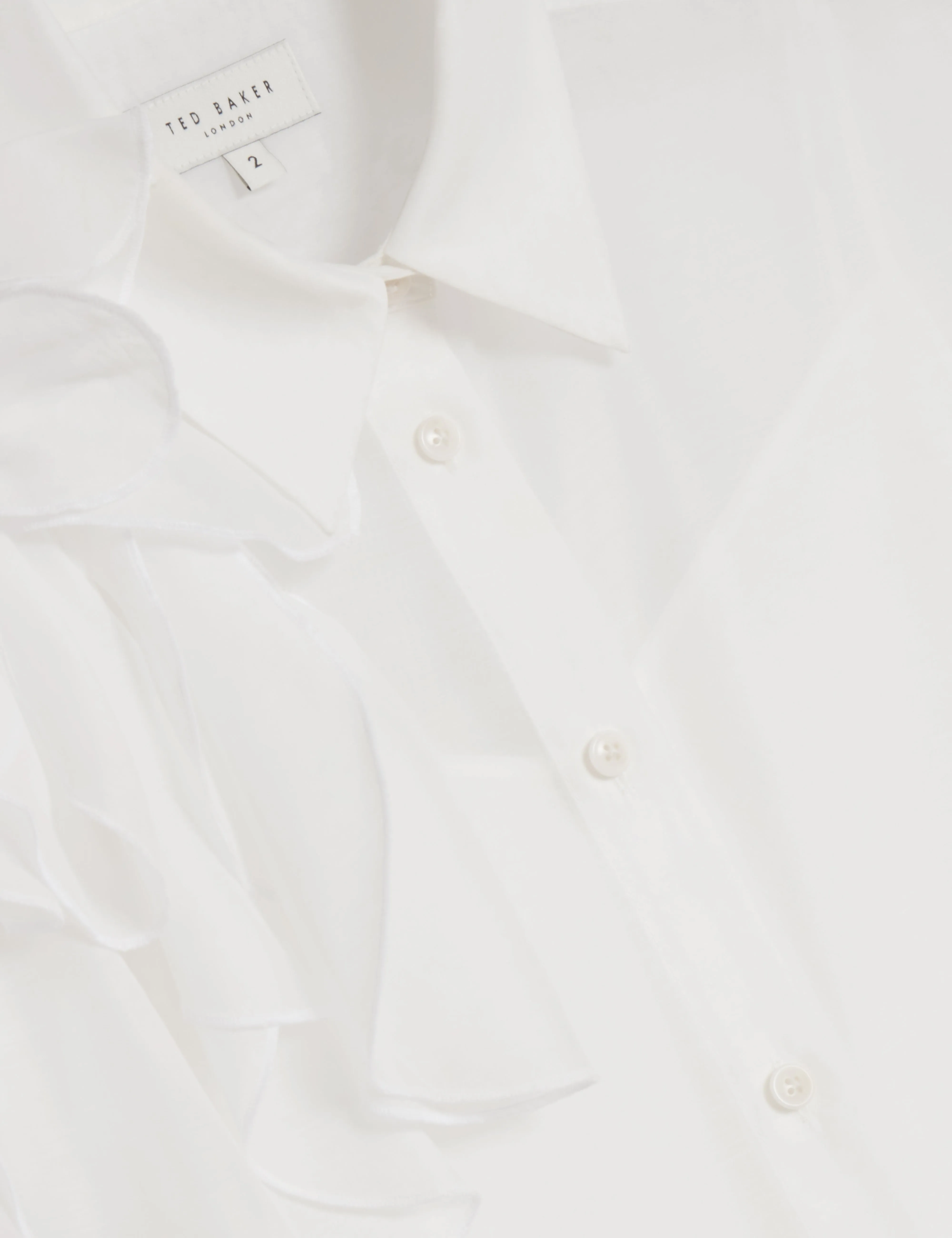 Lanyaa Organza Corsage Oversized Shirt Ivory