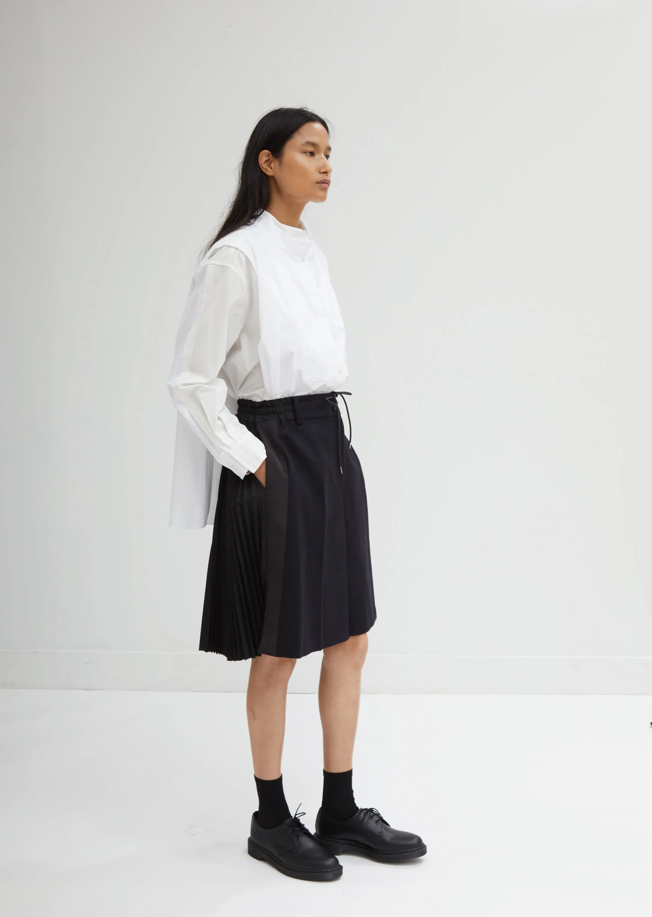 Layered White Poplin Shirt