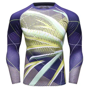 Mens Quick-drying O-neck Long Sleeve Skinny Fit Tops Jogging Yoga Fitness T-shirt
