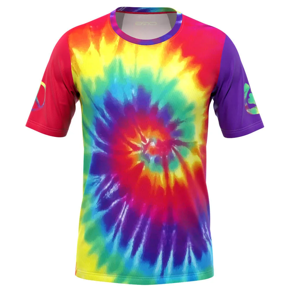 Men's Tie Dye Short Sleeve Running Shirt