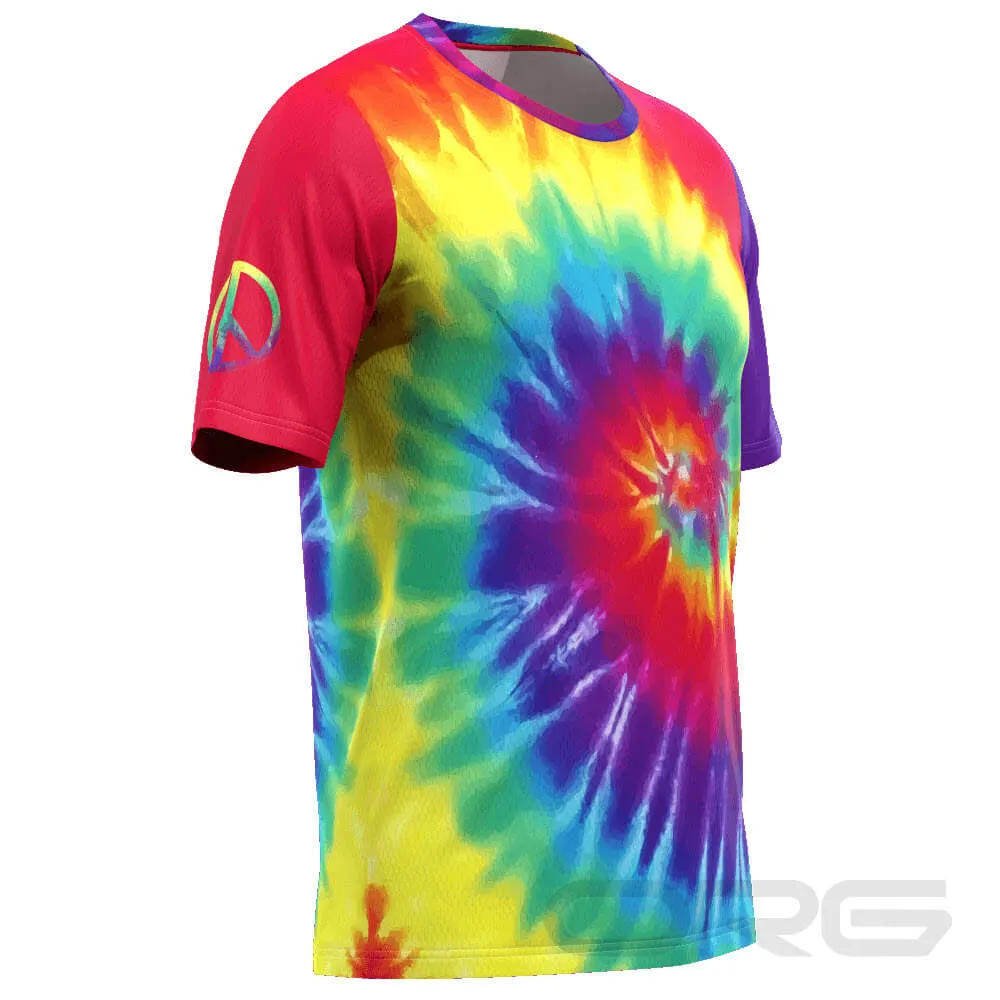 Men's Tie Dye Short Sleeve Running Shirt