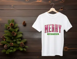MERRY XMAS PINK/GREEN SHORT SLEEVE