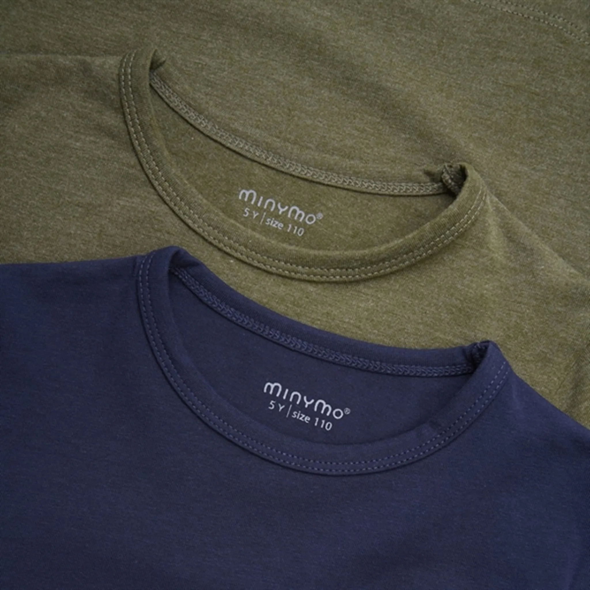 Minymo Dark Olive Blouse Basic 34 2-pack NOOS