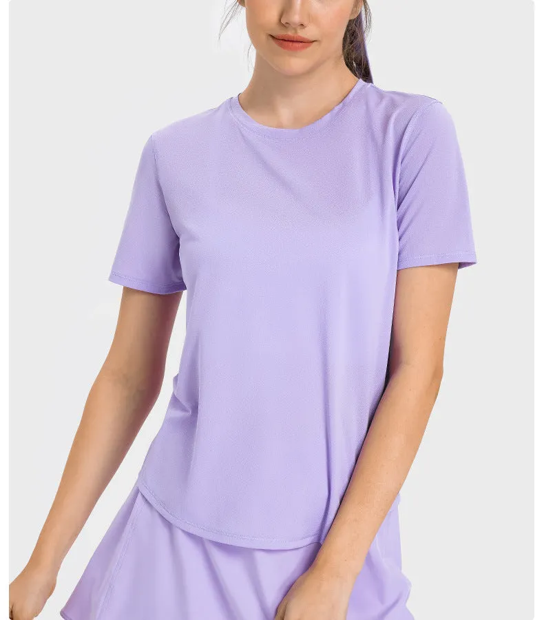 Moisture Wicking Water Cooling Sports T Shirt Women Quick Drying Breathable Running Fitness Tennis Top