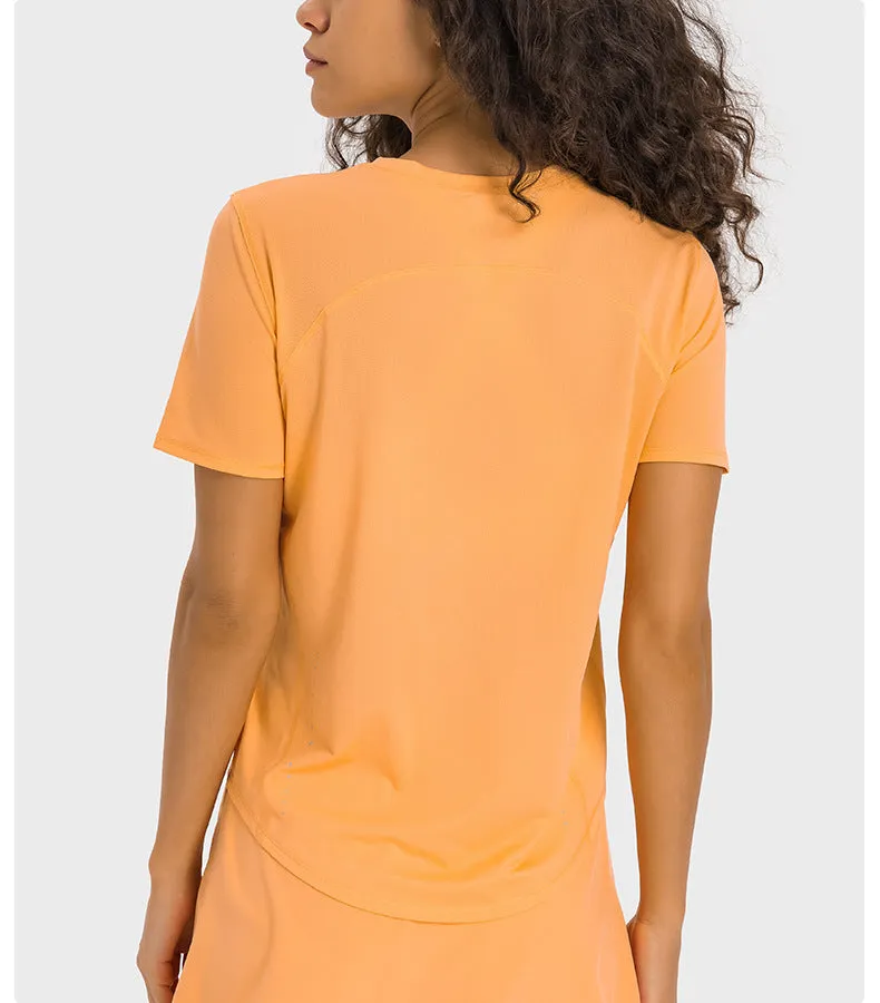 Moisture Wicking Water Cooling Sports T Shirt Women Quick Drying Breathable Running Fitness Tennis Top