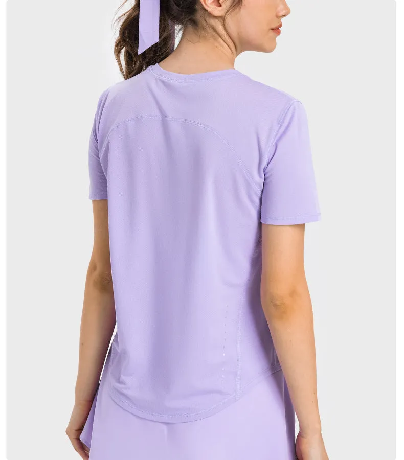 Moisture Wicking Water Cooling Sports T Shirt Women Quick Drying Breathable Running Fitness Tennis Top