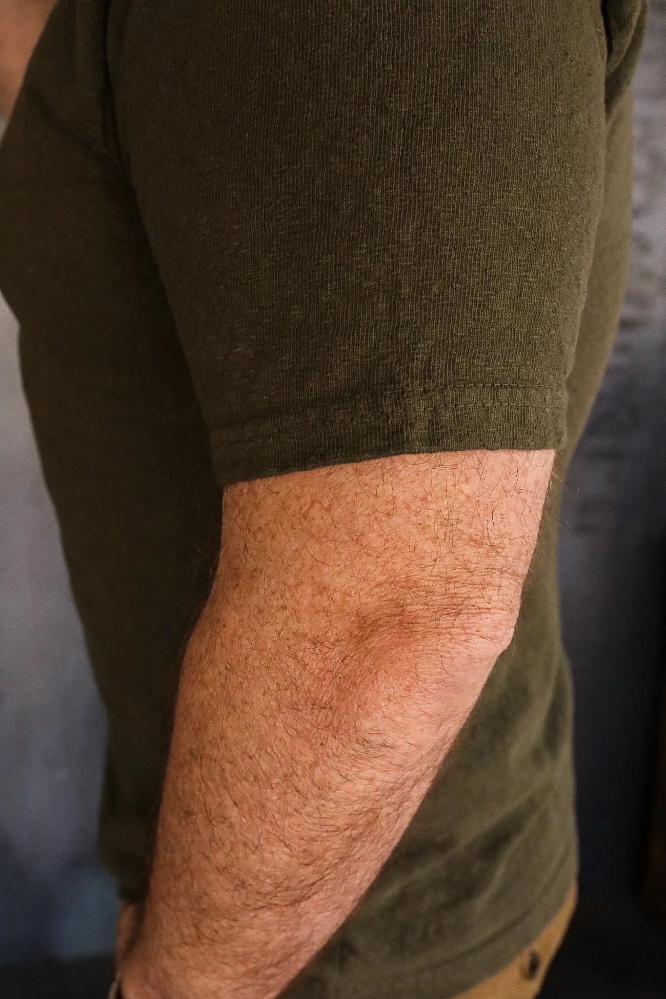 No.8 SLUB NEP SHORT SLEEVE T-SHIRT - OLIVE