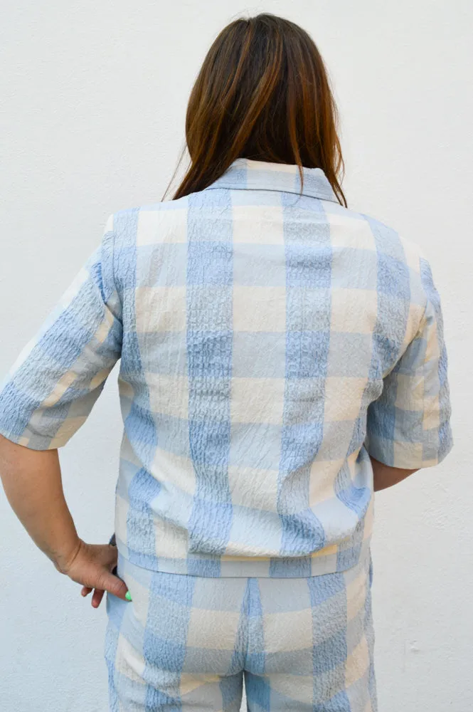 Object Maise Kentucky Blue Check Blazer