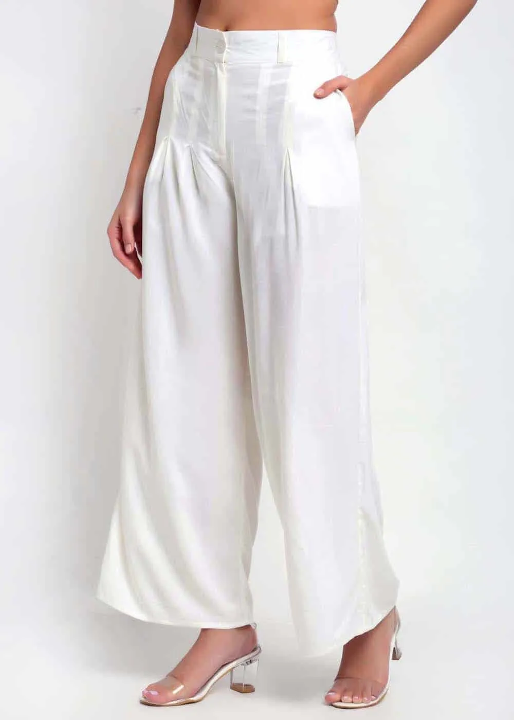 Off White Palazzo Pants