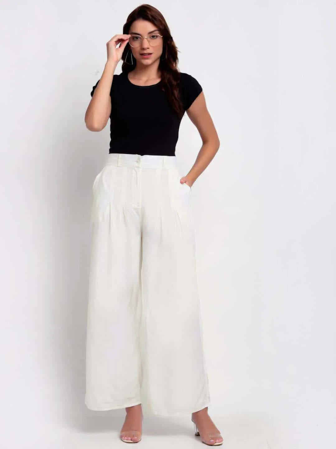 Off White Palazzo Pants