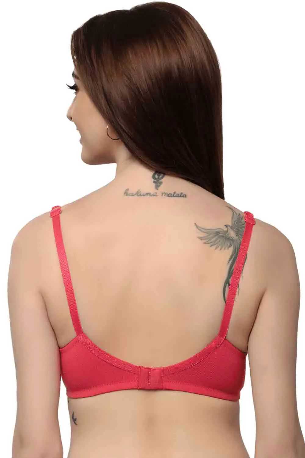 Organic Cotton  Antimicrobial  Seamless Side Support Bra (Pack of 3)-ISB057-B.Pink_B.Pink_Black-