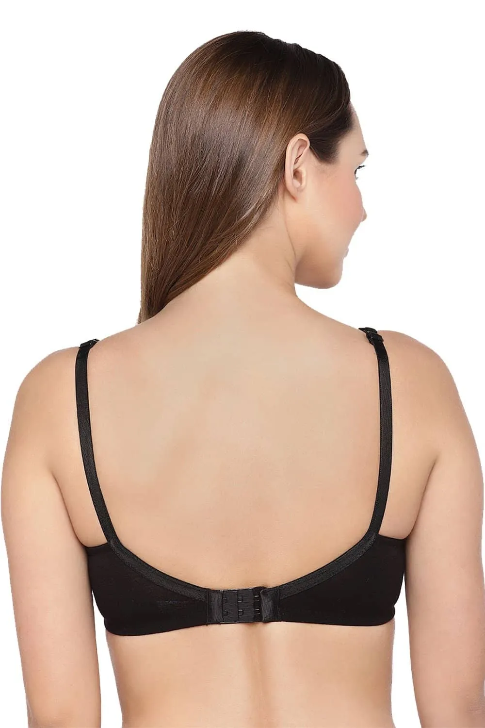 Organic Cotton  Antimicrobial  Seamless Side Support Bra (Pack of 3)-ISB057-B.Pink_B.Pink_Black-