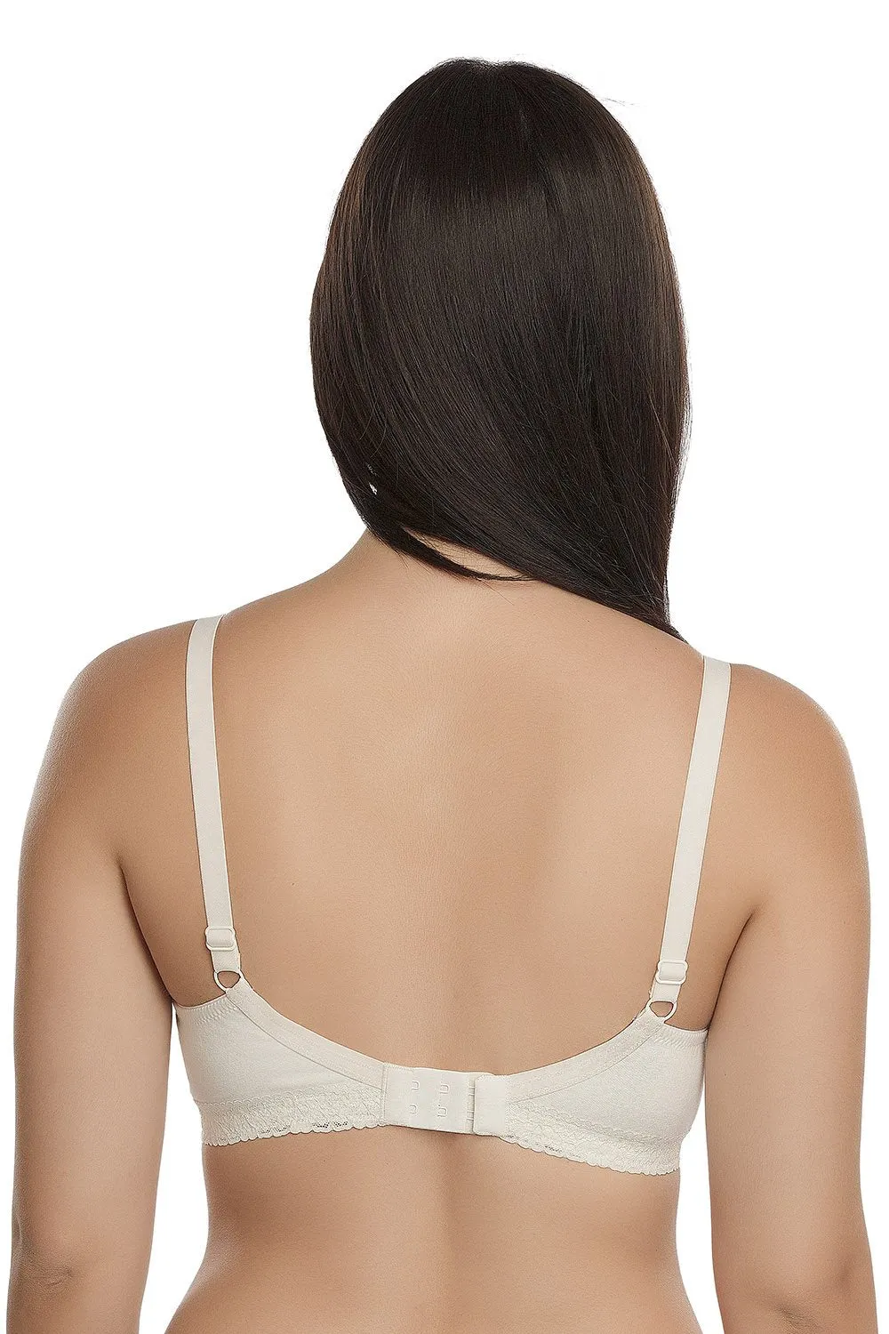 Organic Seamless Laced Bra (Pack of 2)-ISB054-Black_White-