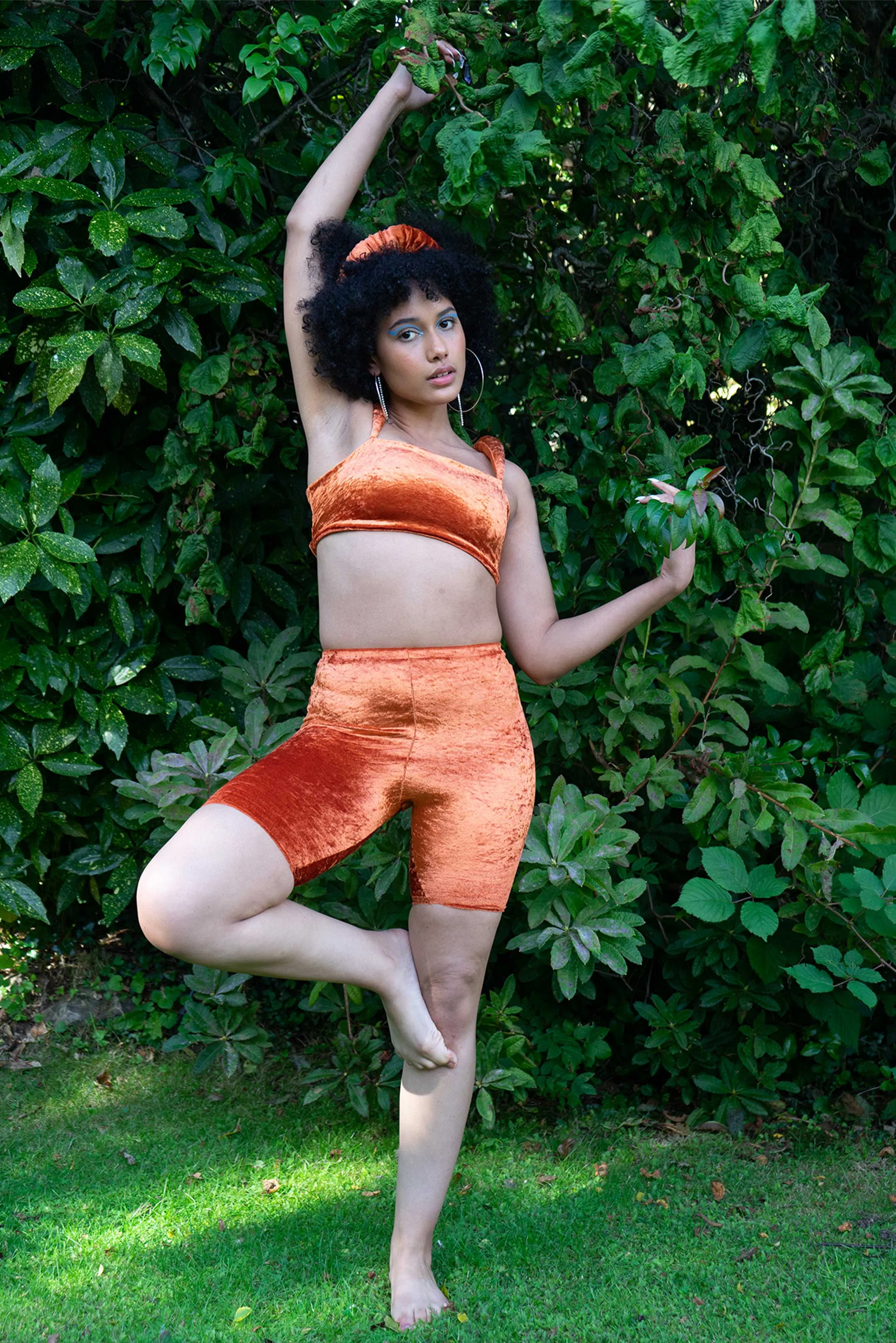 Padded Shoulder Bodice Burnt Orange